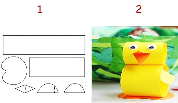 Làm con gà bằng giấy