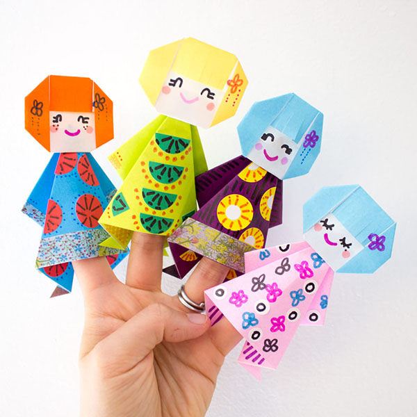 Làm con rối tay bằng giấy