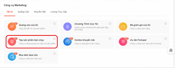 Shopee cung cấp cho người bán rất nhiều công cụ khác nhau