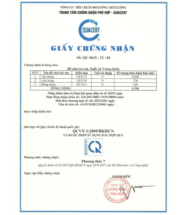 Nắm rõ quy trình chứng nhận hợp quy đối với đồ chơi trẻ em